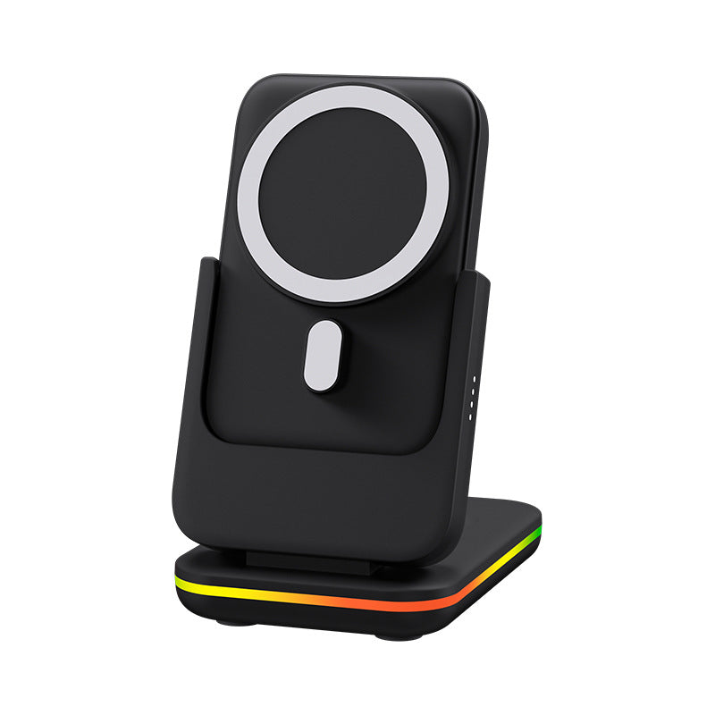 Magnetic Three-in-one Wireless Charger Electrical Magnetic Power Bank 5000 MA Magnetic Wireless Charger