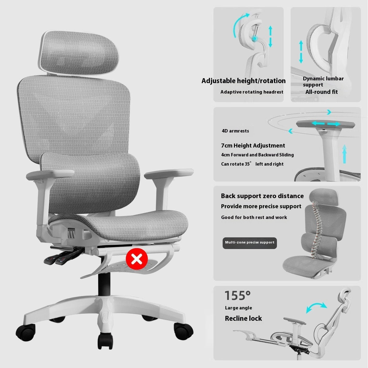Boys And Girls Bedroom Office Ergonomic Long-sitting Comfortable Home Gaming Chair